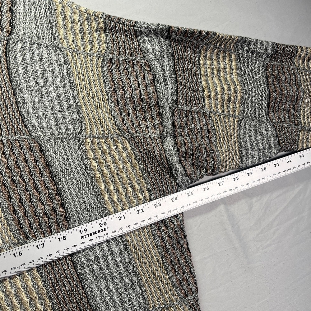 Vintage Tundra Sweater Mens Large Brown Grandpa Earth Tones Canada Knit Cottage - Picture 9 of 10